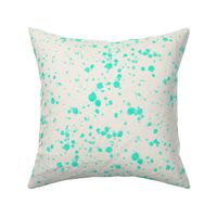 Turquoise Green speckled paint/ large