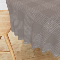 Crossover Plaid Dark: Taupe & Cream Linear Plaid 