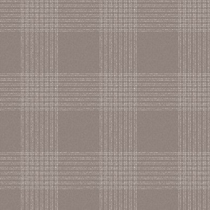 Crossover Plaid Dark small: Taupe & Cream Linear Plaid 