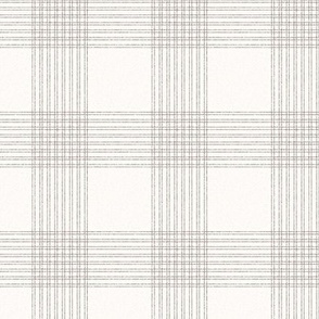 Crossover Plaid small: Taupe & Cream Linear Plaid 