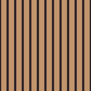 Minimal Dark Brown Stripes on Tan_MED