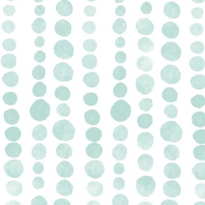 (L) Watercolor Boho Spotted Dots in Mint Green