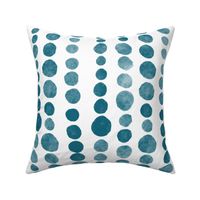 (L) Watercolor Boho Spotted Dots in Ocean Blue