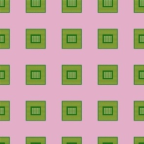 Computer Chips on Pink Background