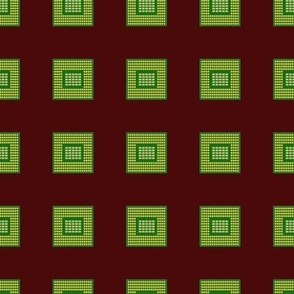 Computer Chips on Red Merlot Background