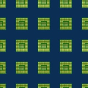 Computer Chips on Navy Blue Background