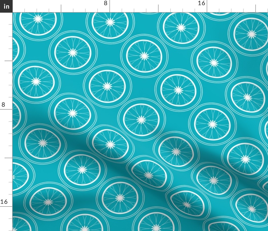 light blue abstract lemon pattern