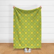 yellow green retro pattern abstract lemon lime retro