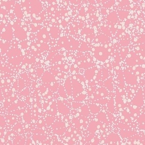 L|Maximalist Dot Constellations: Geometric off-white Polka Dots on light orchid