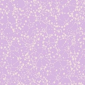 L| Maximalist Dot Constellations: Geometric off-white Polka Dots on Iris pink