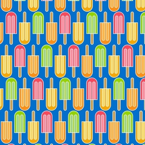 Popsicle Fabric design in pink, yellow, green and orange.