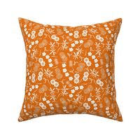 cute summer floral orange and white