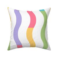 Colorful Wavy Rainbow Ribbon Fragmented Stripes - (LARGE)