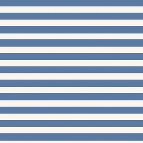 Thick stripe nautical in blue and vanilla small