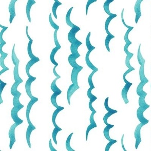 ocean waves aqua / / nursery baby kids simple design (vertical)