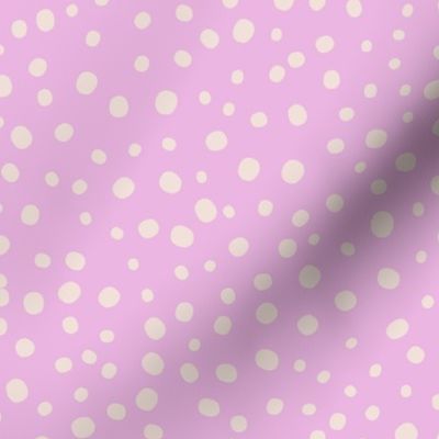 L|Geometric irregular off-white speckled polka dots on blush pink