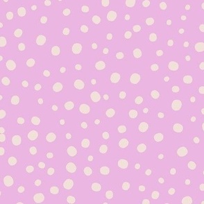 L|Geometric irregular off-white speckled polka dots on blush pink