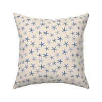 starfish ocean beach in blue and cream medium