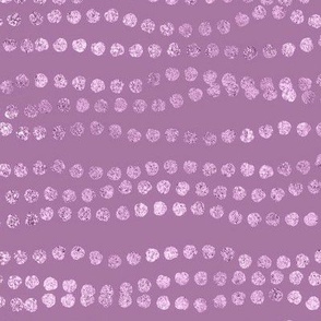 Wavy Hand Drawn Polka Dot Stripes in Monochrome Mauve Purple
