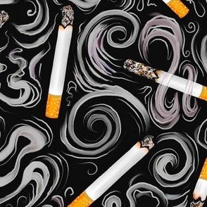 Cigarettes and smoke black large 