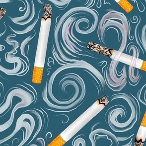 Cigarettes and smoke teal large