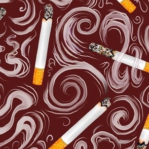 Cigarettes and smoke maroon large