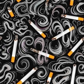 Cigarettes and smoke black medium