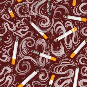 Cigarettes and smoke maroon medium