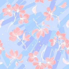 Cherry Blossoms Blue