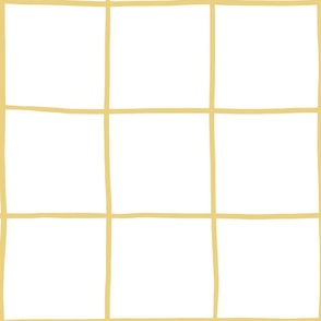 6" hand drawn grid/yellow on white