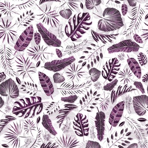 Exotic Palm Leaves Purple