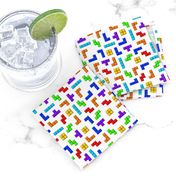 Tetris squares on white