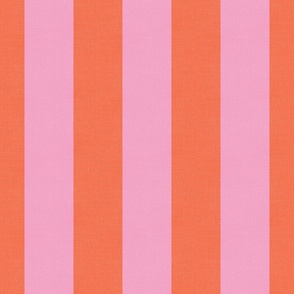 3" textured stripe orange and pink