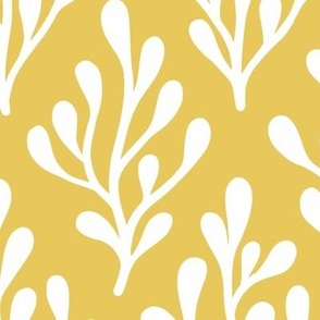Two tone diamond shaped seaweed - yellow and white - large scale