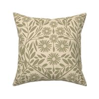 Michaelmas Daisy (Two Colour - Fawn  on Cream)  LARGE