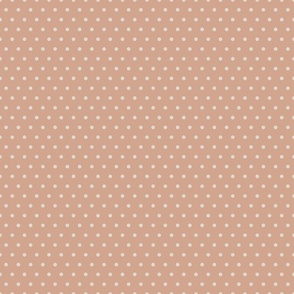 Country Chic Simple Muted Pink Polka Dot 6 inch