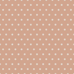 Country Chic Simple Muted Pink Polka Dot 12 inch