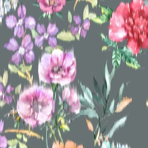 floral ikkat seamless pattern