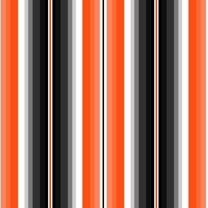 Mini Gradient Stripe Vertical in black, orang fb4f14e , and white. Team colors. School Spirit.