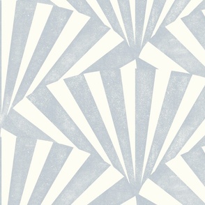 (large) textured wide art deco stripes geometric light blue upward