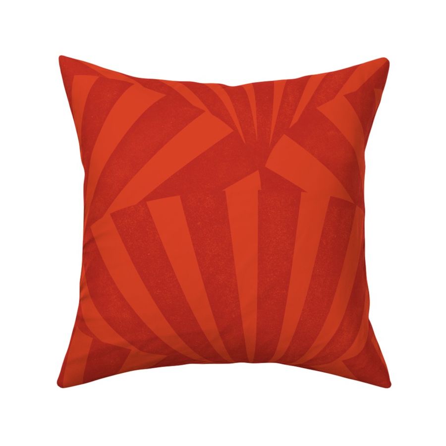 (large) textured wide art deco stripes geometric red