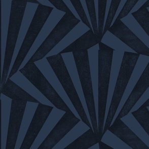 (large) textured wide art deco stripes geometric dark blue black navy