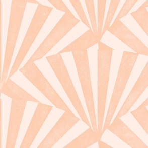 (large) textured wide art deco stripes geometric light orange pastel