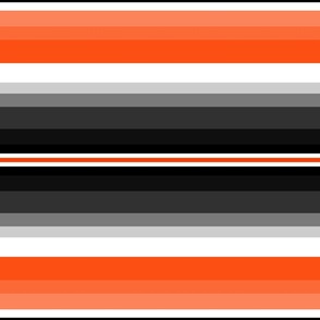 Large Gradient Stripe Horizontal, orange fb4f14 , and white. Team colors. School Spirit.