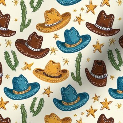 Smaller Cowboy Hats and Cactus Ivory