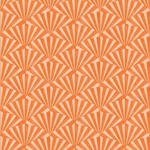 (small) textured wide art deco stripes geometric orange