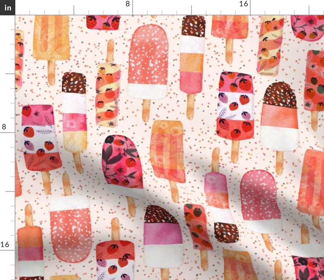 POPSICLES  WITH EXTRA SPRINKLES - 20IN - PINK RED CORAL