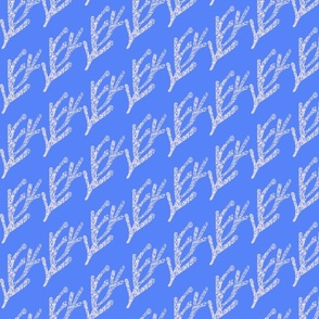 Fourth of July Summer Coral Pattern in Blue 