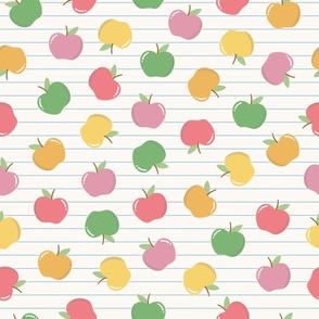 large apples / multicolor