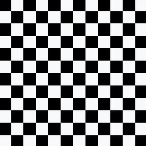 1/2" Checkerboard Squares Black and White
